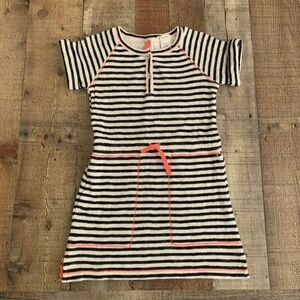 Crewcuts girls size 5 black and white striped with neon accents